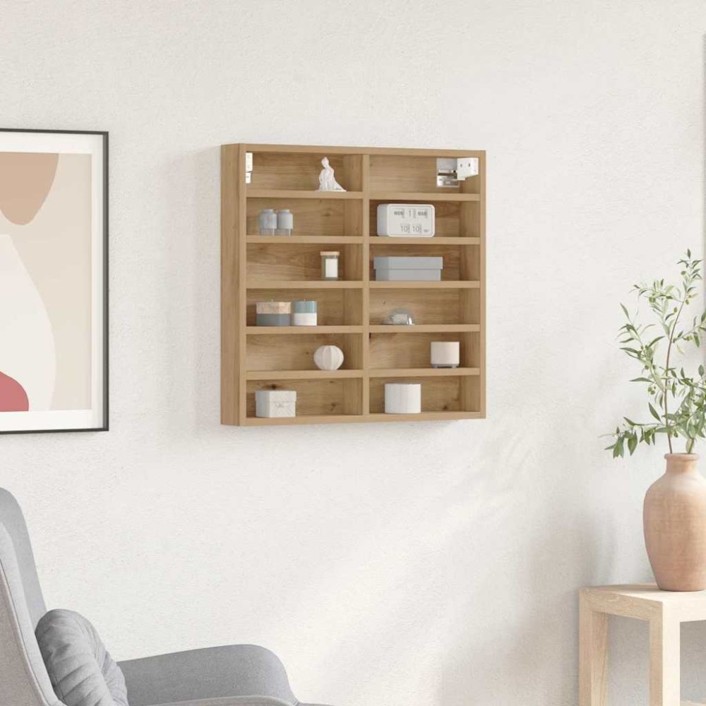 vidaXL Βιτρίνα Επιτοίχιο Artisan Oak 60 x 8,5 x 58 εκ