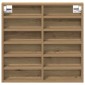 vidaXL Βιτρίνα Επιτοίχιο Artisan Oak 60 x 8,5 x 58 εκ