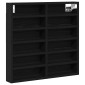 vidaXL Βιτρίνα Επιτοίχιο Μαύρη Οξυά 60 x 8,5 x 58 εκ