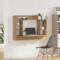 vidaXL Επιτοίχιο γραφείο artisan δρυς 105 x 48 x 75 εκ.
