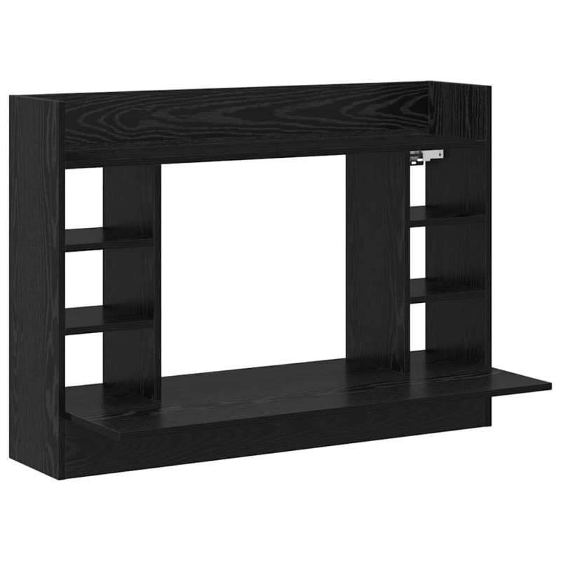 vidaXL Επιτοίχιο γραφείο Μαύρη δρυς 105 x 48 x 75 εκ.