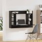 vidaXL Επιτοίχιο γραφείο Μαύρη δρυς 105 x 48 x 75 εκ.