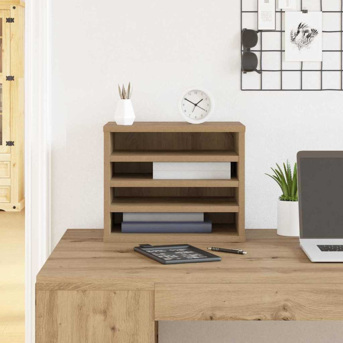 vidaXL Οργανωτής Γραφείου Artisan Oak 36 x 26 x 29,5 εκ