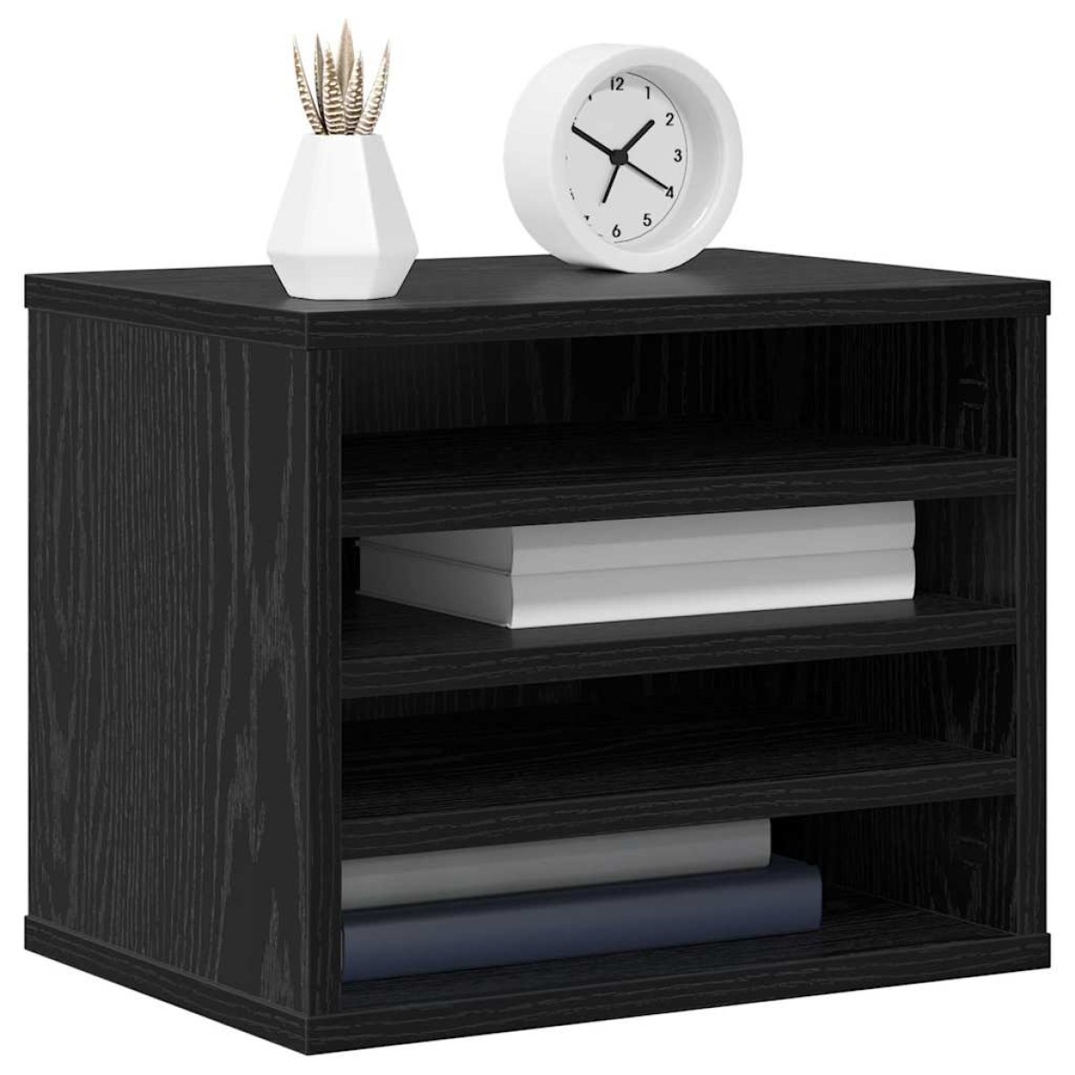 vidaXL Οργανωτής Γραφείου Μαύρη Οξυά 36 x 26 x 29,5 εκ