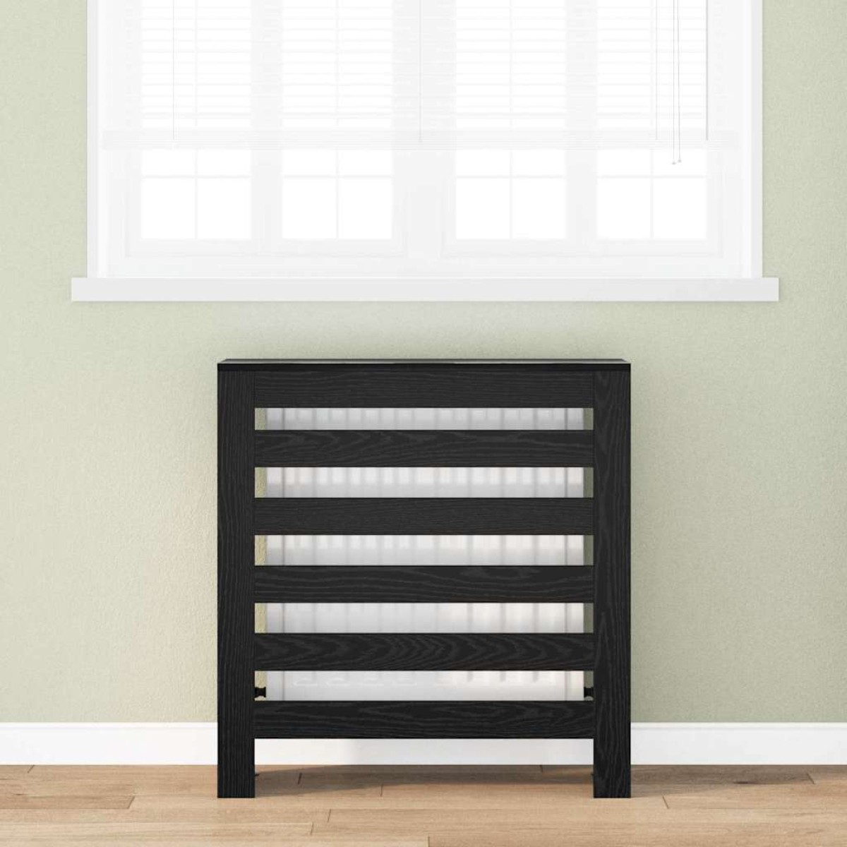 vidaXL Καπάκι Καλοριφέρ Μαύρη Δρυς 78 x 20 x 82 cm Επεξεργασμένο Ξύλο