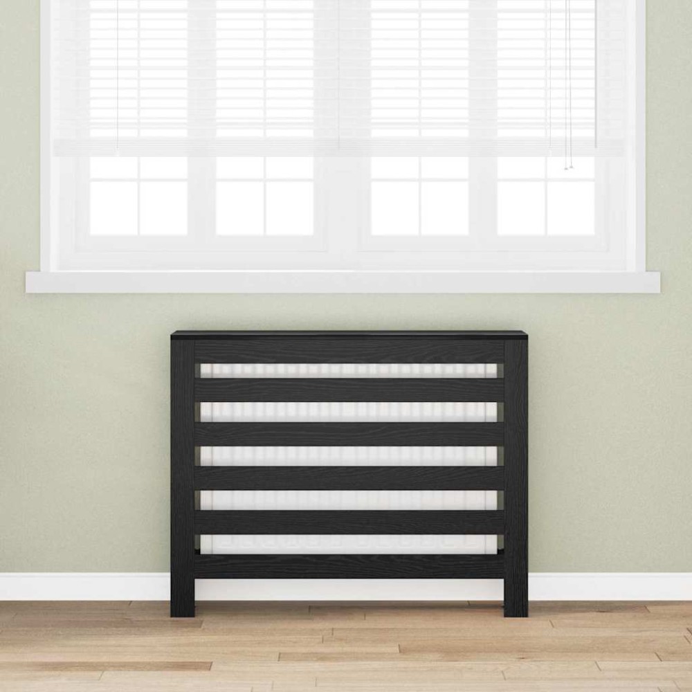 vidaXL Καπάκι Καλοριφέρ Μαύρη Δρυς 104 x 20 x 82 cm Επεξεργασμένο Ξύλο