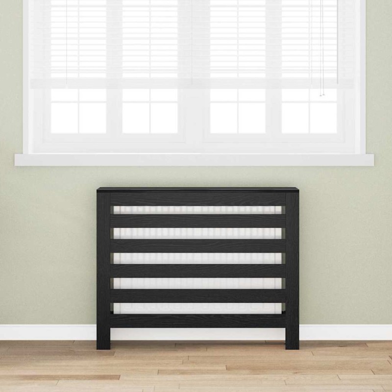 vidaXL Καπάκι Καλοριφέρ Μαύρη Δρυς 104 x 20 x 82 cm Επεξεργασμένο Ξύλο