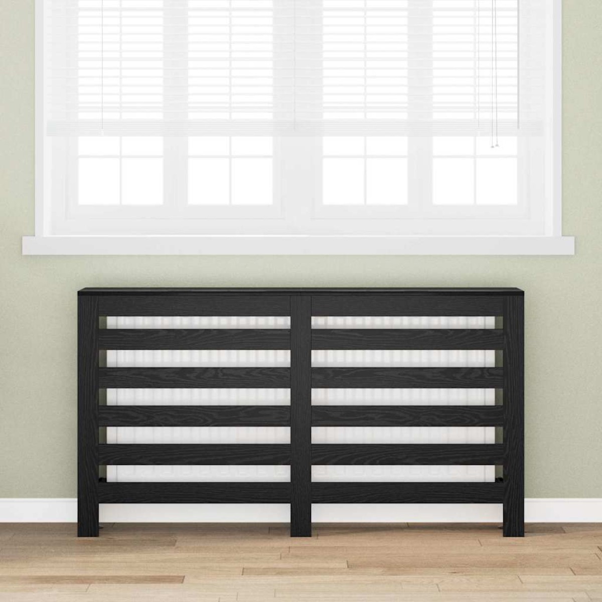 vidaXL Καπάκι Καλοριφέρ Μαύρη Δρυς 149 x 20 x 82 cm Επεξεργασμένο Ξύλο