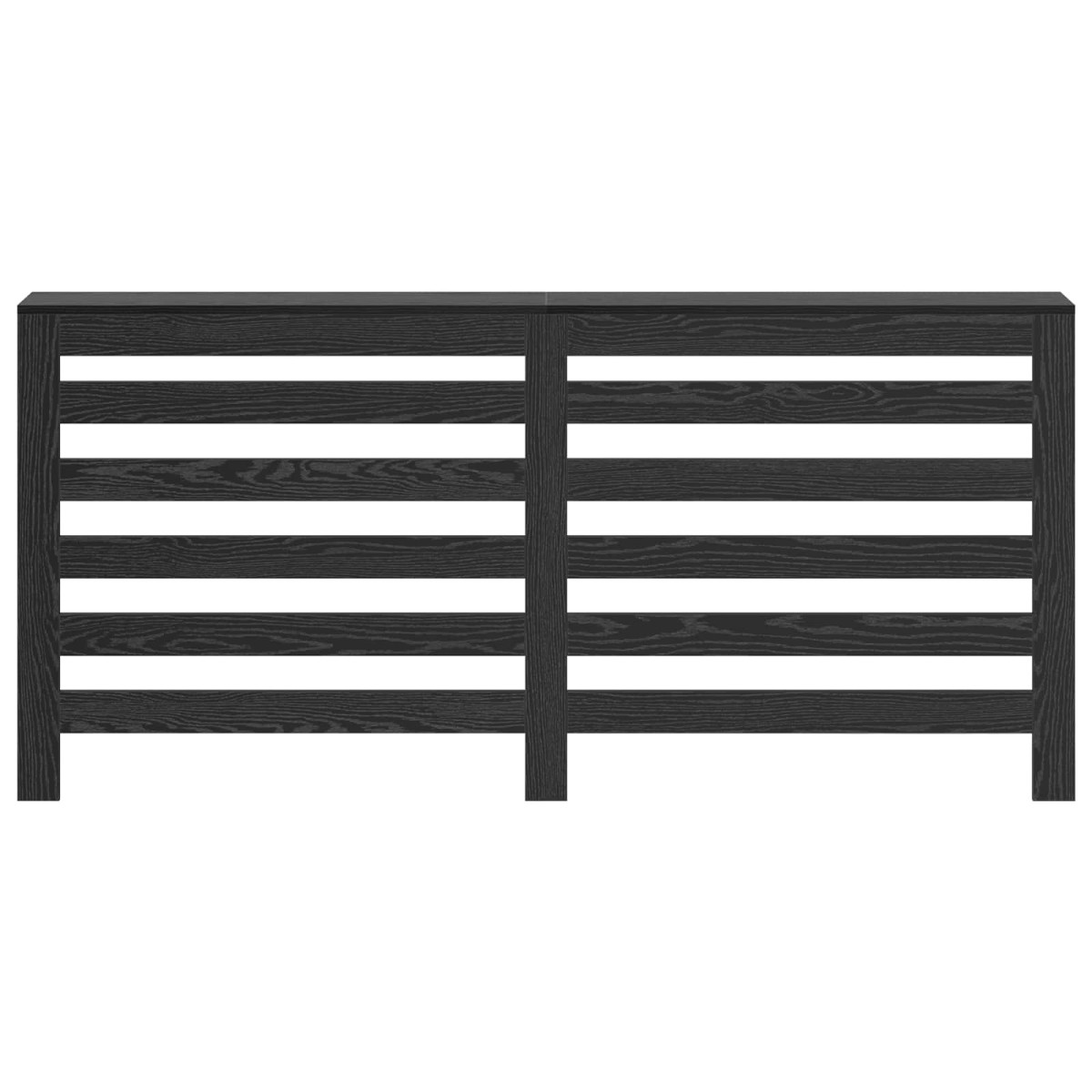vidaXL Καπάκι Καλοριφέρ Μαύρη Δρυς 175 x 20 x 82 cm Επεξεργασμένο Ξύλο