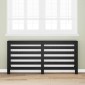 vidaXL Καπάκι Καλοριφέρ Μαύρη Δρυς 175 x 20 x 82 cm Επεξεργασμένο Ξύλο