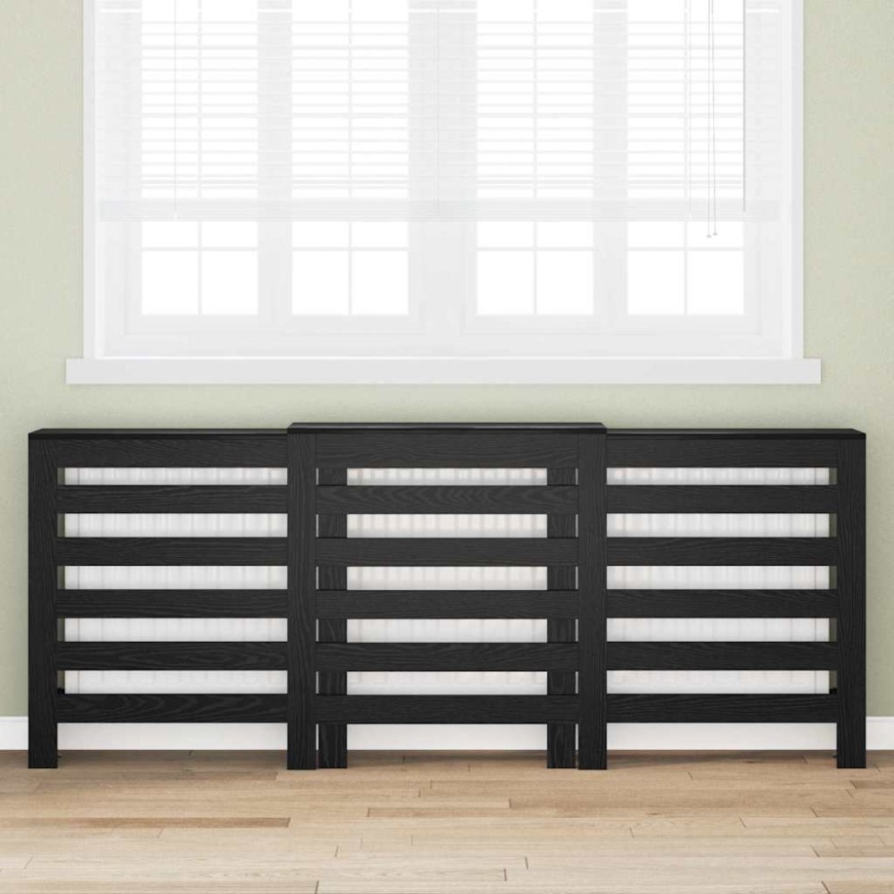 vidaXL Καπάκι Καλοριφέρ Μαύρη Δρυς 205 x 21,5 x 83,5 cm
