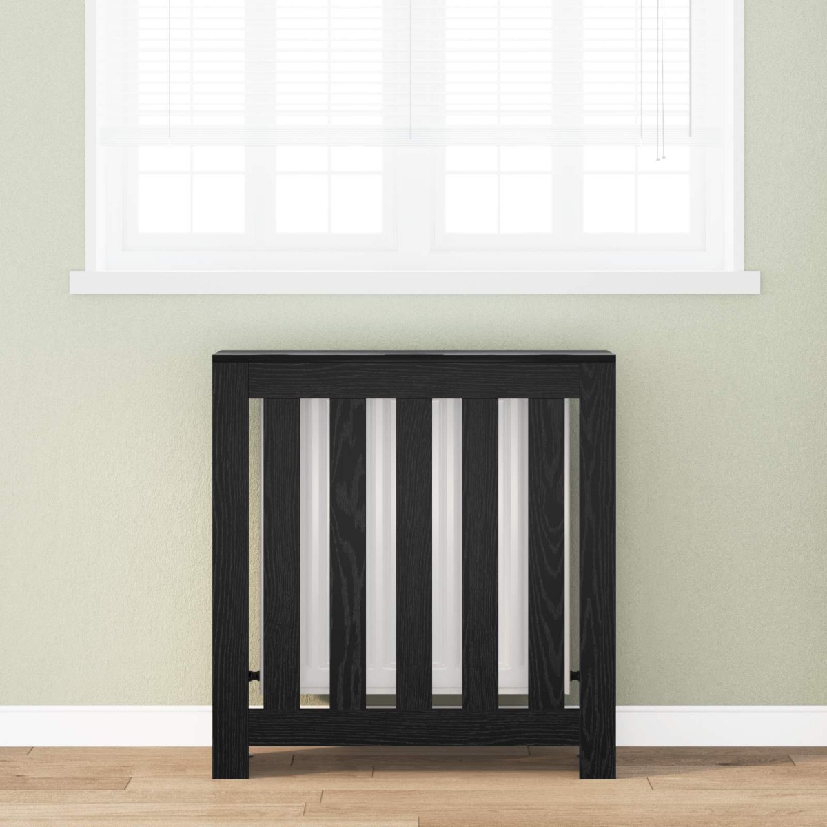 vidaXL Καπάκι Καλοριφέρ Μαύρη Δρυς 78 x 20 x 82 cm Επεξεργασμένο Ξύλο