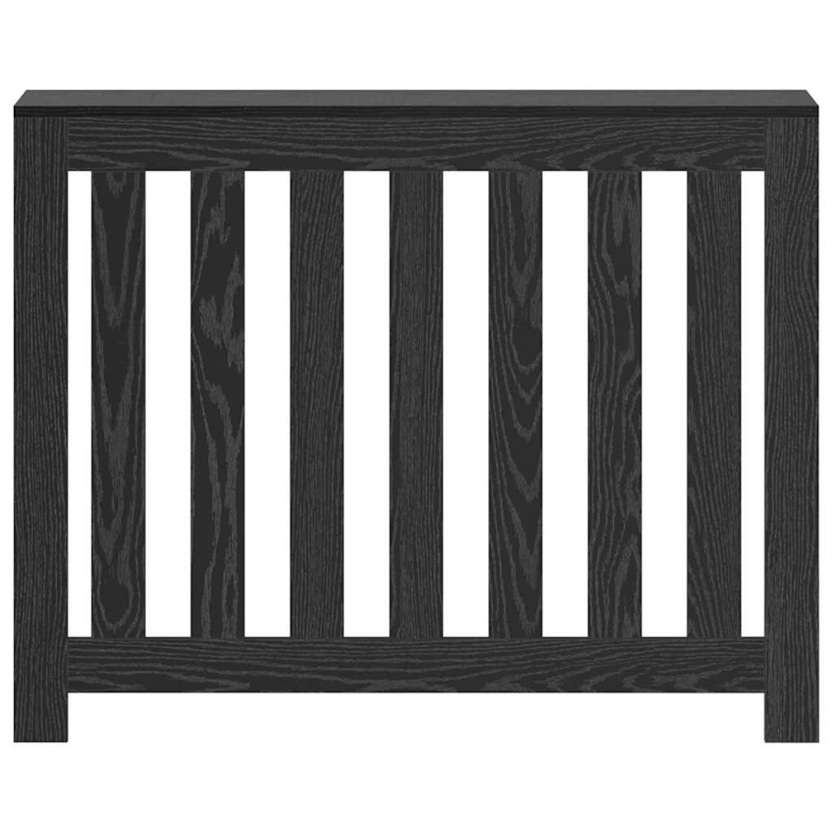 vidaXL Καπάκι Καλοριφέρ Μαύρη Δρυς 104 x 20 x 82 cm Επεξεργασμένο Ξύλο