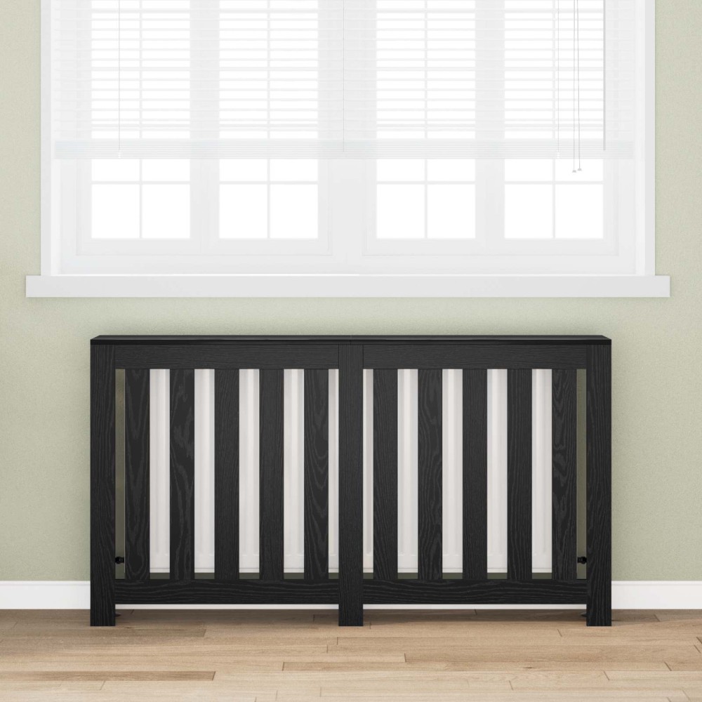 vidaXL Καπάκι Καλοριφέρ Μαύρη Δρυς 149 x 20 x 82 cm Επεξεργασμένο Ξύλο