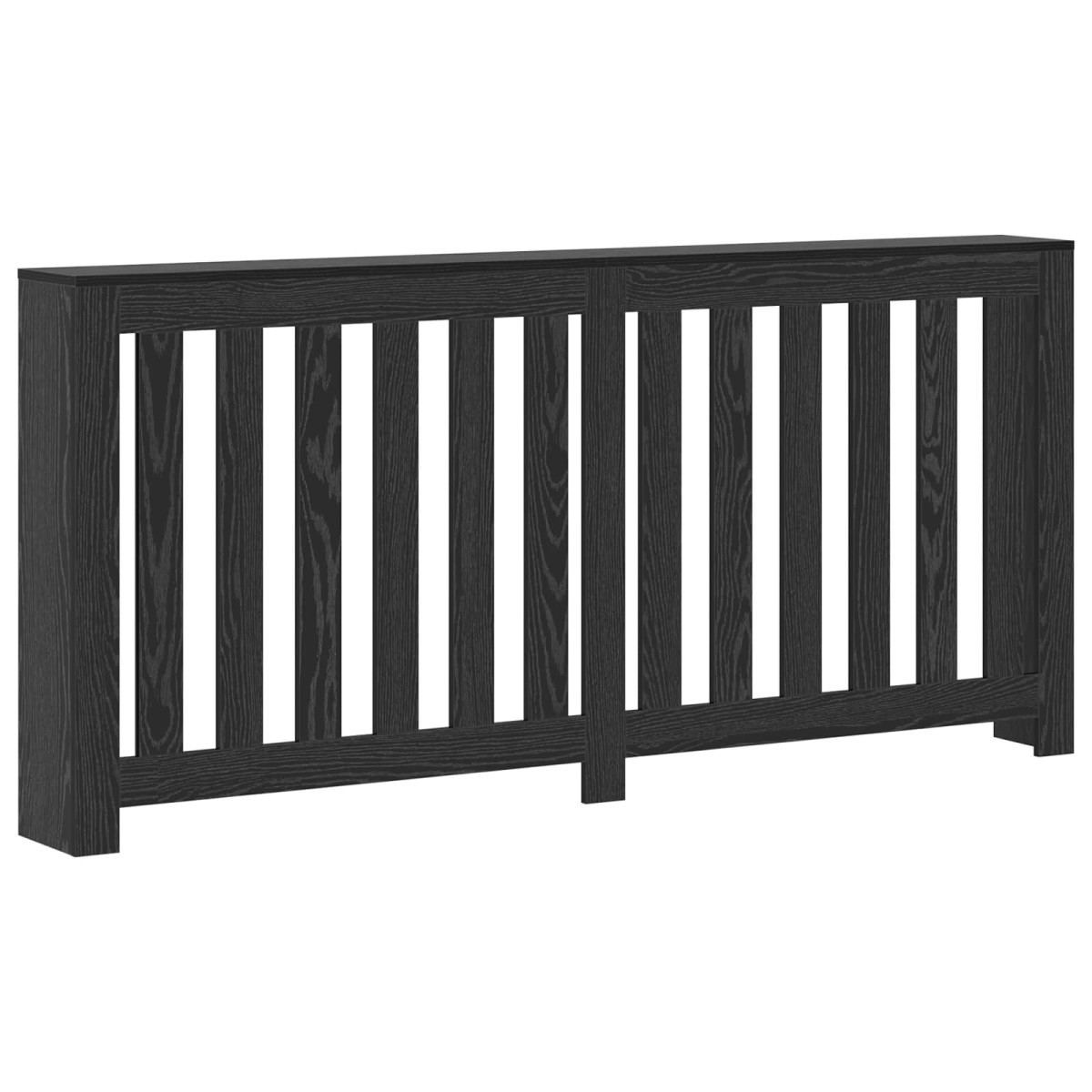 vidaXL Καπάκι Καλοριφέρ Μαύρη Δρυς 175 x 20 x 82 cm Επεξεργασμένο Ξύλο