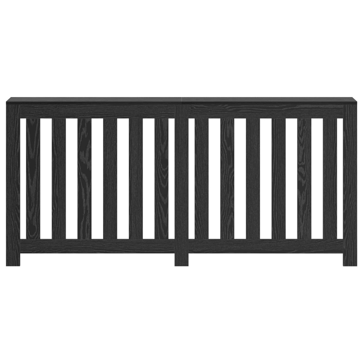 vidaXL Καπάκι Καλοριφέρ Μαύρη Δρυς 175 x 20 x 82 cm Επεξεργασμένο Ξύλο