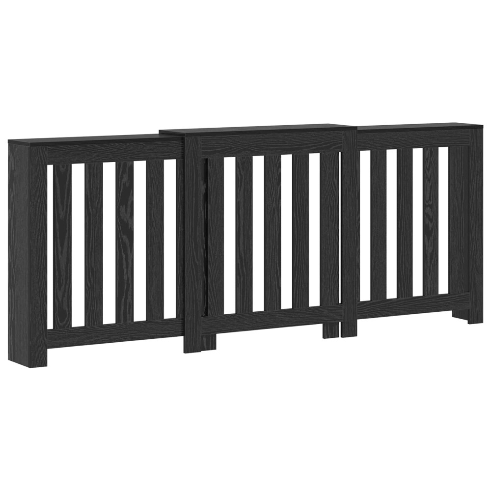 vidaXL Καπάκι Καλοριφέρ Μαύρη Δρυς 205 x 21,5 x 83,5 cm