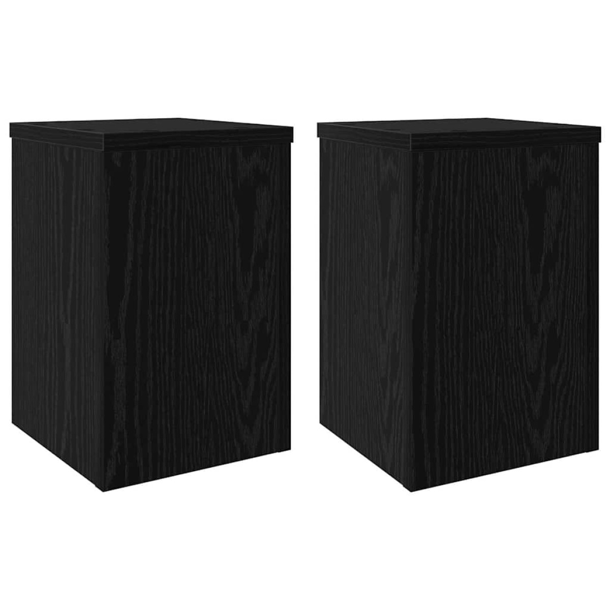 vidaXL Βάση φυτών 2 τμχ. Μαύρη Οξυά 20 x 20 x 30 cm Επεξεργασμένο Ξύλο