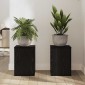 vidaXL Βάση φυτών 2 τμχ. Μαύρη Οξυά 25 x 25 x 35 cm Επεξεργασμένο Ξύλο