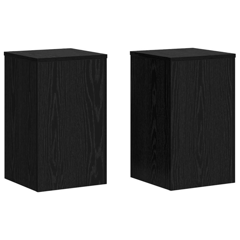 vidaXL Βάση φυτών 2 τμχ. Μαύρη Οξυά 30 x 30 x 50 cm Επεξεργασμένο Ξύλο