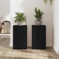 vidaXL Βάση φυτών 2 τμχ. Μαύρη Οξυά 30 x 30 x 50 cm Επεξεργασμένο Ξύλο