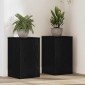 vidaXL Βάση φυτών 2 τμχ. Μαύρη Οξυά 30 x 30 x 50 cm Επεξεργασμένο Ξύλο