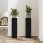 vidaXL Βάση φυτών 2 τμχ. Μαύρη Οξυά 17 x 17 x 60 cm Επεξεργασμένο Ξύλο