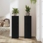 vidaXL Βάση φυτών 2 τμχ. Μαύρη Οξυά 25 x 25 x 80 cm Επεξεργασμένο Ξύλο