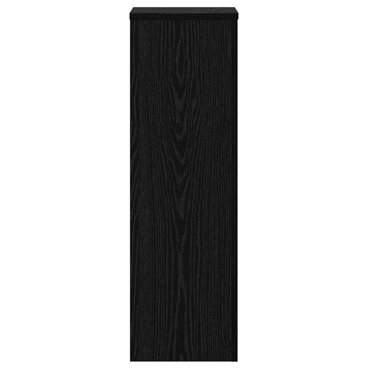 vidaXL Βάση φυτών 2 τμχ. Μαύρη Οξυά 25 x 25 x 80 cm Επεξεργασμένο Ξύλο