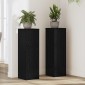 vidaXL Βάση φυτών 2 τμχ. Μαύρη Οξυά 25 x 25 x 80 cm Επεξεργασμένο Ξύλο