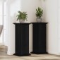 vidaXL Βάση φυτών Μαύρη Οξυά 33 x 33 x 80 cm Επεξεργασμένο ξύλο