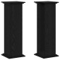 vidaXL Βάση φυτών Μαύρη Οξυά 33 x 33 x 100 cm Επεξεργασμένο ξύλο