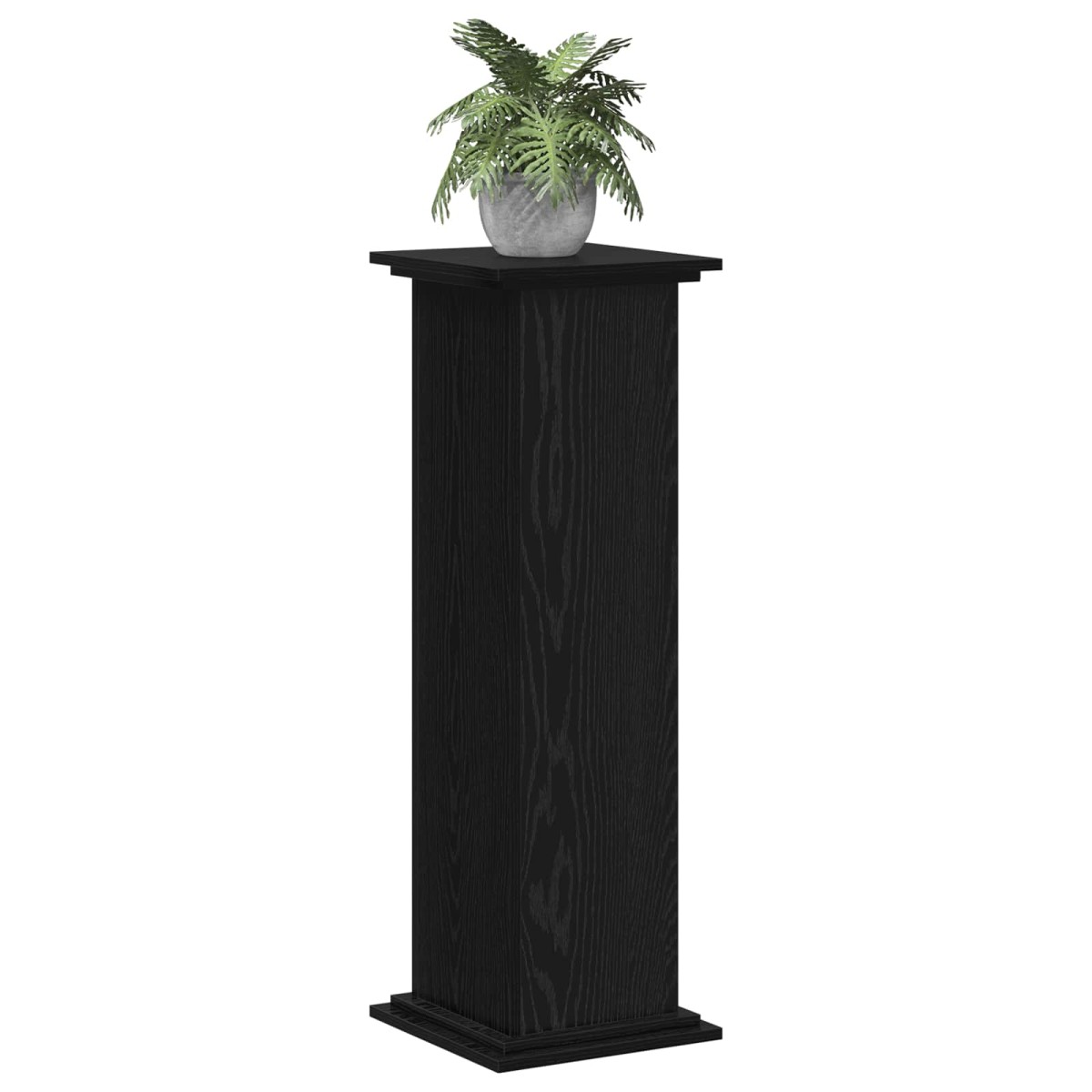 vidaXL Βάση φυτών Μαύρη Οξυά 33 x 33 x 100 cm Επεξεργασμένο ξύλο