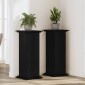 vidaXL Βάση φυτών Μαύρη Οξυά 33 x 33 x 100 cm Επεξεργασμένο ξύλο
