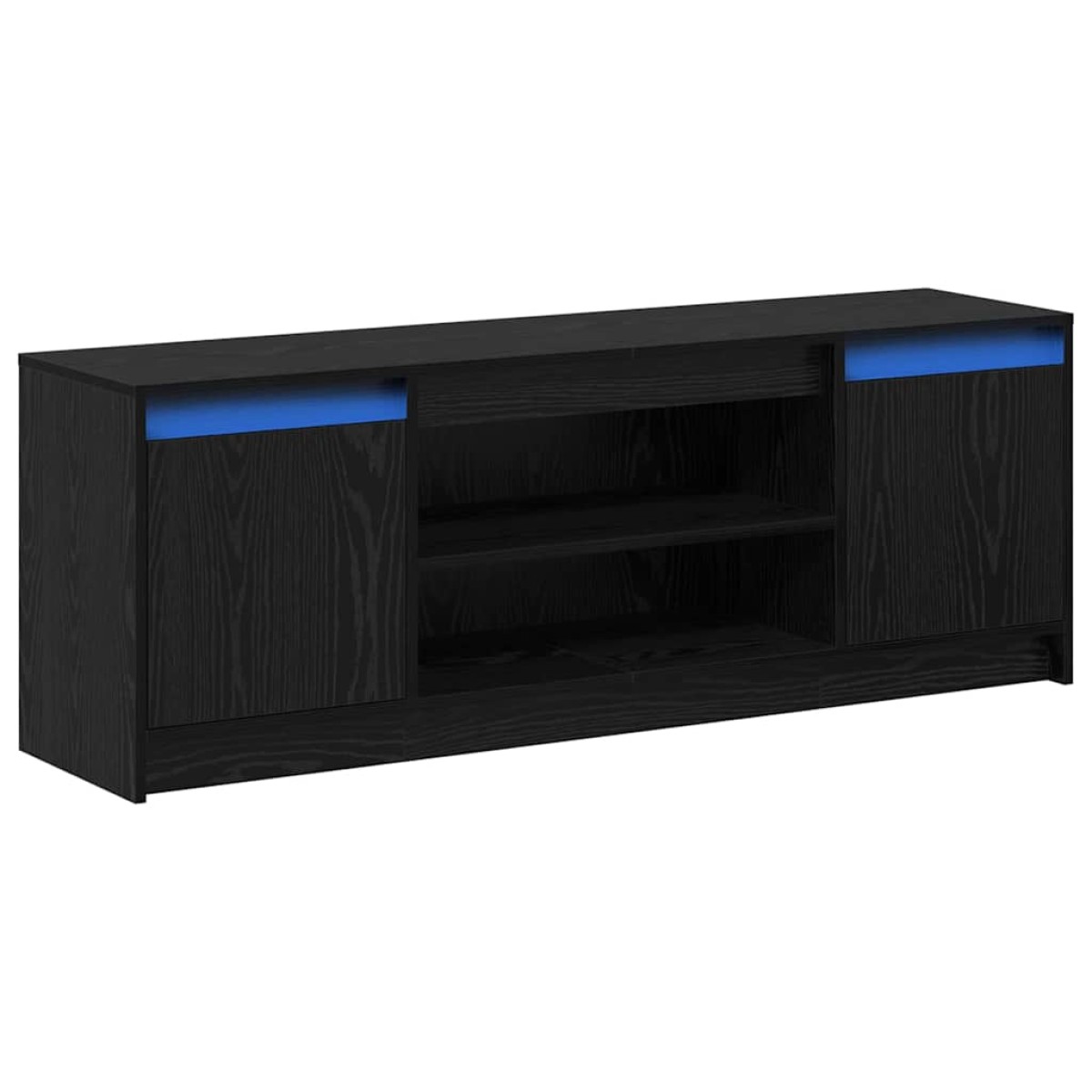 vidaXL Μονάδες TV 139,5 x 34 x 50 εκ Μαύρο Επεξεργασμένο ξύλο