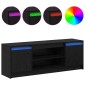vidaXL Μονάδες TV 139,5 x 34 x 50 εκ Μαύρο Επεξεργασμένο ξύλο