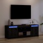 vidaXL Μονάδες TV 139,5 x 34 x 50 εκ Μαύρο Επεξεργασμένο ξύλο