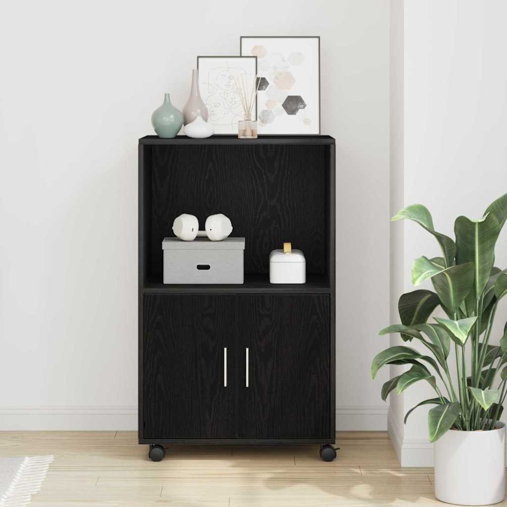 vidaXL Ντουλαπιού Μαύρη Οξυά 55 x 40 x 82 εκ