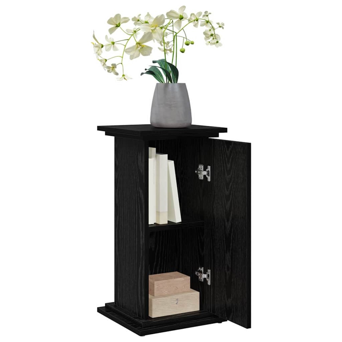 vidaXL Ράφι Έκθεσης Μαύρη Οξυά 31 x 30 x 60 cm Επεξεργασμένο ξύλο