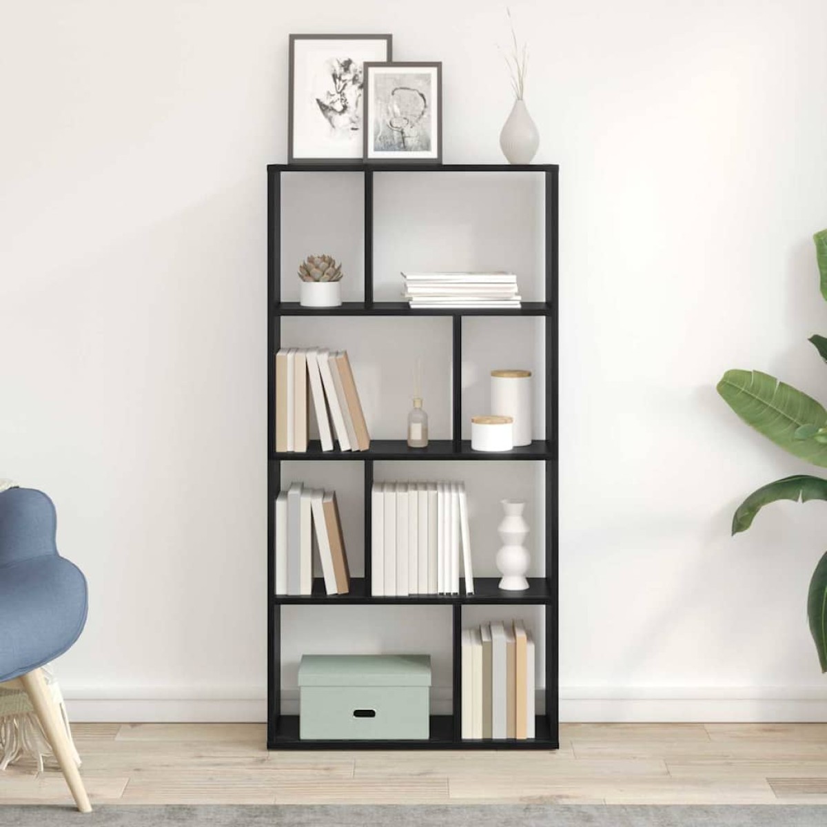 vidaXL Βιβλιοθήκη 8 επίπεδα 60 x 20 x 120,5 εκ Επεξεργασμένο Ξύλο