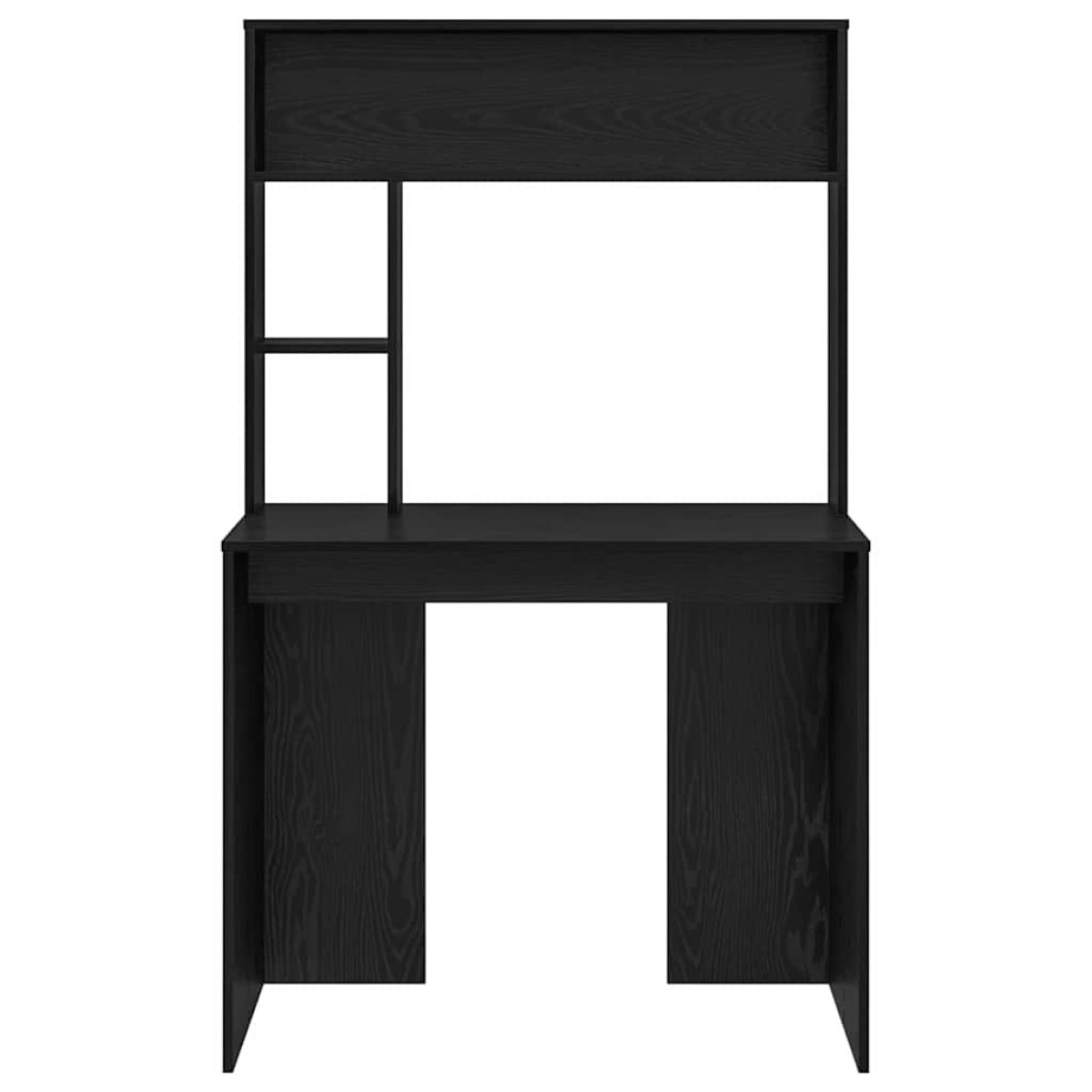 vidaXL Γραφείο Μαύρη Οξυά 91 x 50 x 149 εκ Επεξεργασμένο Ξύλο