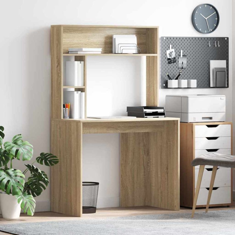 vidaXL Γραφείο Δρύς Sonoma 91 x 50 x 149 εκ Επεξεργασμένο Ξύλο