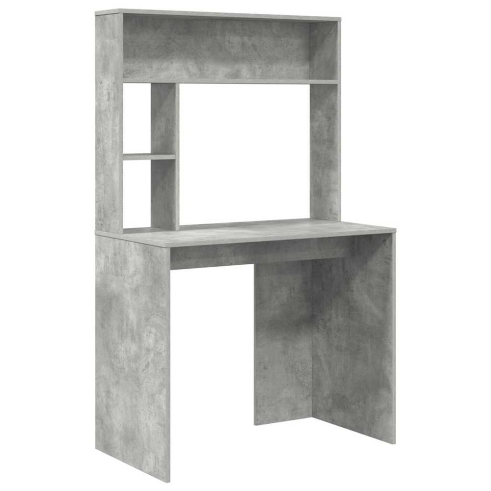 vidaXL Γραφείο Σκυρόδεμα Γκρι 91 x 50 x 149 εκ Επεξεργασμένο Ξύλο