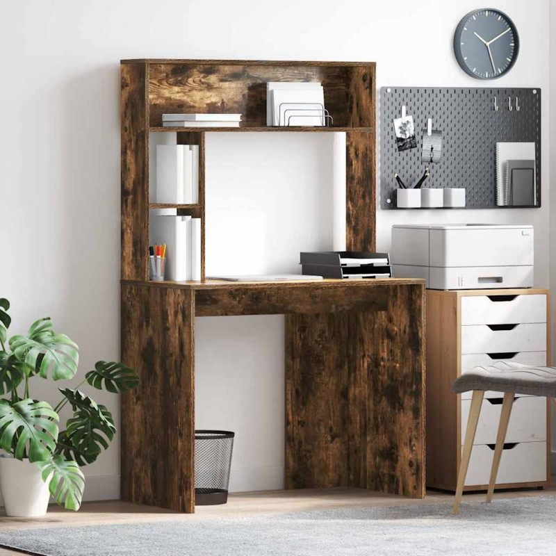 vidaXL Γραφείο Καπνιστό Δρύς 91 x 50 x 149 εκ Επεξεργασμένο Ξύλο