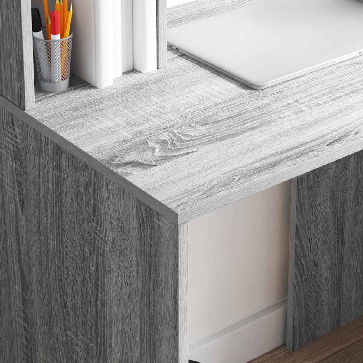 vidaXL Γραφείο Γκρίζο Σονομα 91 x 50 x 149 εκ Επεξεργασμένο Ξύλο
