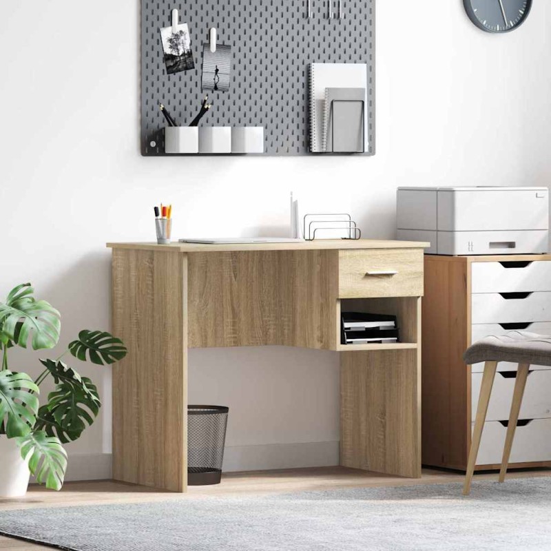 vidaXL Γραφείο Δρύς Sonoma 90 x 49 x 75 εκ Επεξεργασμένο Ξύλο