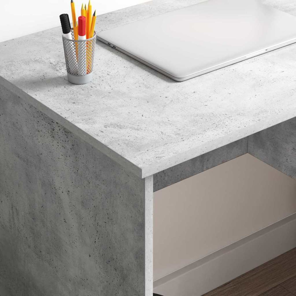 vidaXL Γραφείο Σκυρόδεμα Γκρι 90 x 49 x 75 εκ Επεξεργασμένο Ξύλο