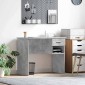 vidaXL Γραφείο Σκυρόδεμα Γκρι 90 x 49 x 75 εκ Επεξεργασμένο Ξύλο
