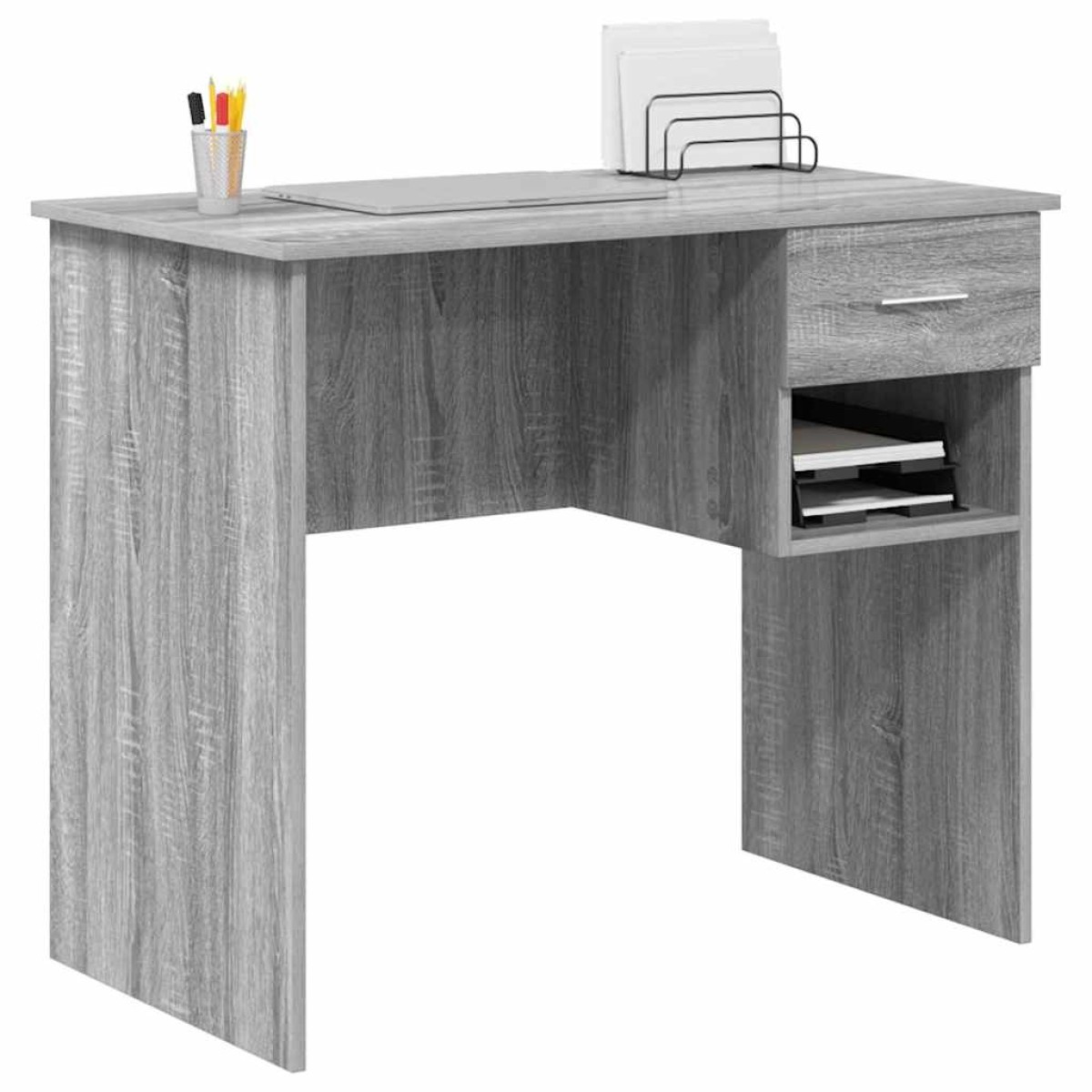 vidaXL Γραφείο Γκρίζο Σονομα 90 x 49 x 75 εκ Επεξεργασμένο Ξύλο