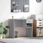 vidaXL Γραφείο Γκρίζο Σονομα 90 x 49 x 75 εκ Επεξεργασμένο Ξύλο